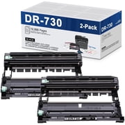 DR 730 DR730 Drum Unit 2-Pack Black Compatible for Brother DR730 DR 730 Drum Unit for HL-L2350DW HL-L2395DW HL-L2370DW HL-L2370DWXL MFC-L2750DW Printer NO Toner