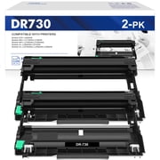 DR730 Drum Unit Compatible for Brother DR-730 DR730 DCP-L2550DW HL-L2350DW HL-L2370DW HL-L2390DW (Black, 2-Pack)