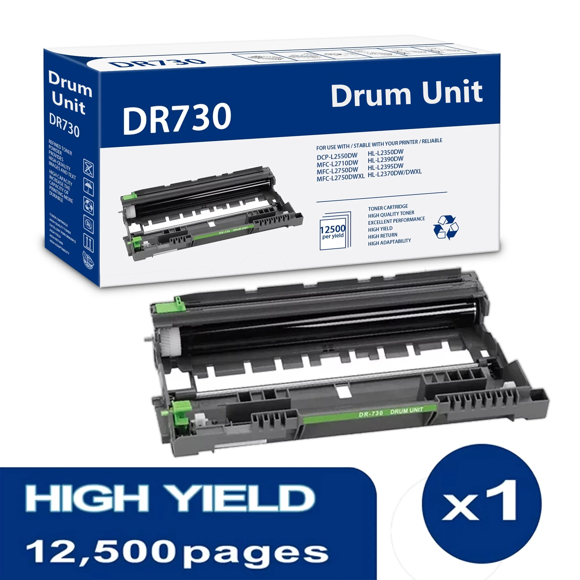 DR730 DR2400 DR24J Drum Unit Cartridge Compatible with Brother MFC-L2710DW  HL-L2350DW DCP-L2530DW HL-L2370DN DCP-L2510D HL-L2375DW HL-L2310D