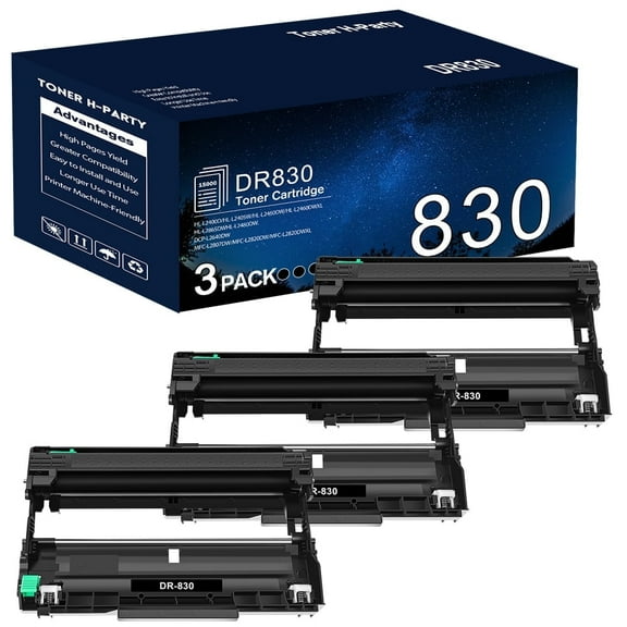 DR830 Drum Unit Compatible Replacement for Brother DR-830 DR 830 to Use with HL-L2460DW DCP-L2640DW HL-L2405W HL-L2460DW HL-L2460DWL HL-L2480DW Printer (3 Pack, NOT Toner)