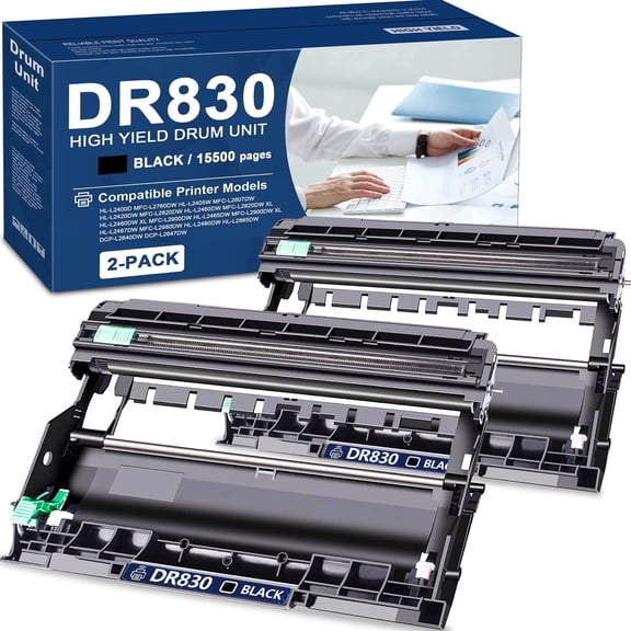DR830 Drum Unit Compatible for Brother DR-830 TN830 for HL-L2405W HL-L2400D HL-L2460DW HL-L2465DW HL-L2480DW DCP-L2640DW MFC-L2820DWXL Printer