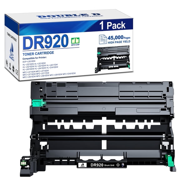 DR920 Drum Unit Black 1 Pack Compatible for Brother DR920 DR 920 DR-920 Drum Unit for HL-L5210DN HL-L6210DW Printer