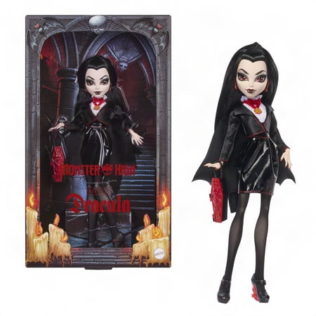 Monster High x Universal Monsters Dracula Collector Doll with Black Dress & Coffin Purse