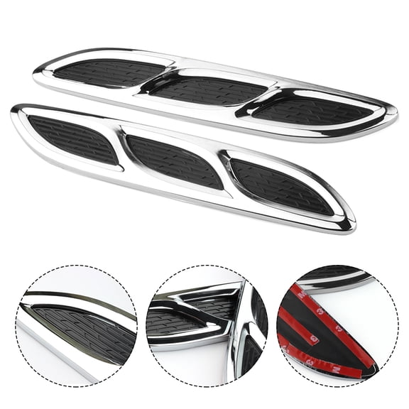 DRAFIDEEP 1 Pair Car Hood Vent Stickers in ABS Material, Assorted Colors for Vehicle Decoration and