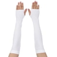 thumbnail image 1 of OUNONA 1Pair White Nylon Cooling Arm Sleeves Comfortable Breathable Sunblock for Active Use, 1 of 6