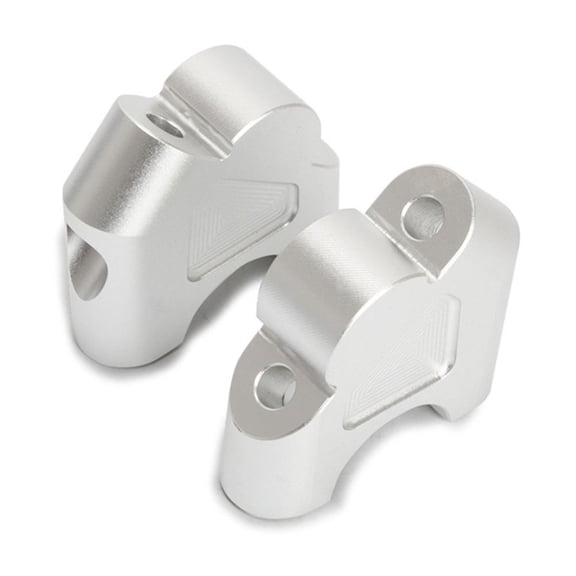 DRAFIDEEP Silver Handlebar Riser for Motorcycle Accessories 1 Pair Cnc