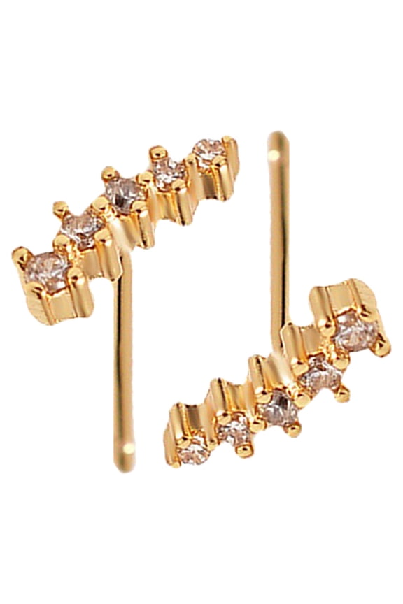 1 Pair Stud Earring Fashion Earrings Golden Copper Stylish Design Gift for Friends