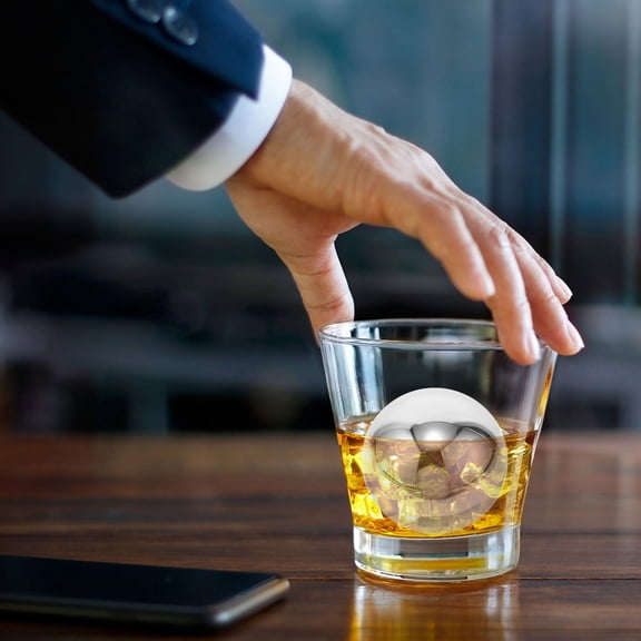 DRAFIDEEP 1 Set Metal Ice Stone For Chilling Coffee Tea And Wine With Non Melting Feature