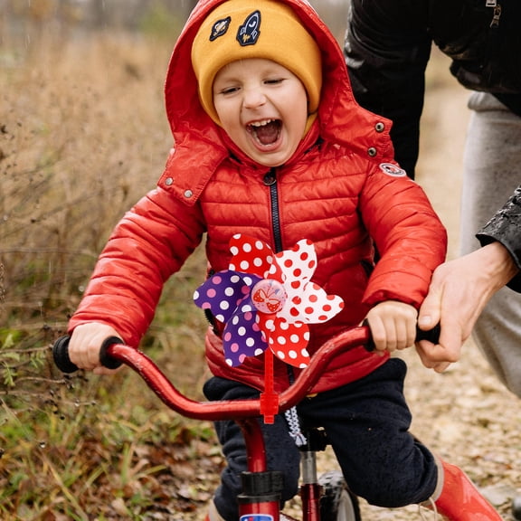 DRAFIDEEP Cute Windmill Accessory Set, PVC Multi-Rotating Bike Windmill for Kids' Bikes and Child Transportation