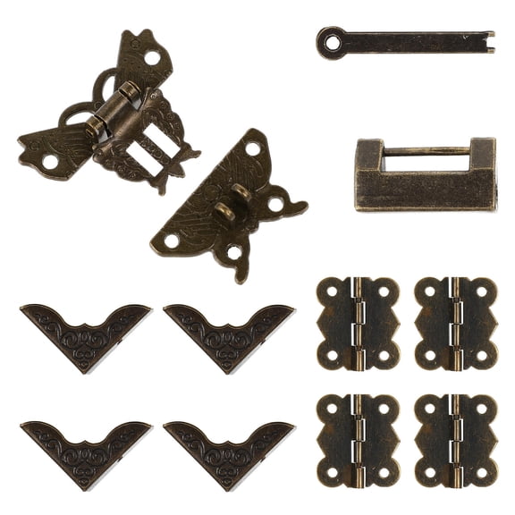 DRAFIDEEP 1 Set Zinc Alloy Small Box Hinges Cabinet Use 12x10x5cm
