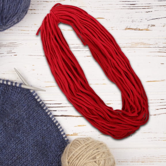 OUNONA Handwoven Red Polyester Cotton Rope Thread for Woven Bags, 1 Piece Crafting Material