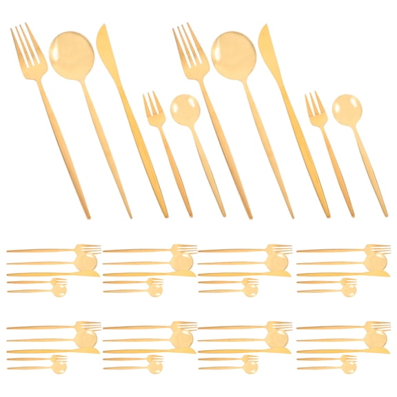 DRAFIDEEP 1 Set of Stainless Steel Western Dinnerware Cutlery Dessert Spoon Fork for Home and Restaurant Silverware Kitchen Flatware Set