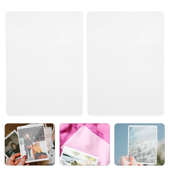 DRAFIDEEP 100 Pcs Plastic Laminating Sheet for Documents and Photos Protective White
