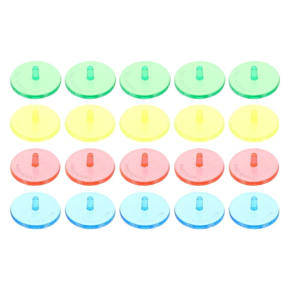 DRAFIDEEP 100Pcs Assorted Color Plastic Round Golfs Markers Golf Practice Tool 0.94X0.94X0.31in