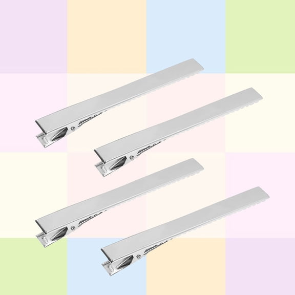 DRAFIDEEP 100Pcs Metal Alligator Clips Silver Color for DIY Hairpin and Precision Sectioning