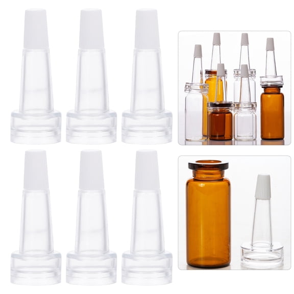 DRAFIDEEP 100Pcs Transparent Essence Liquid Bottles Vial Tiny Container Portable Home Use
