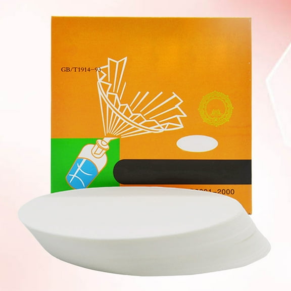 DRAFIDEEP 100pcs White Cotton Pulp Qualitative Filter Paper Discs for Lab Use Excellent Particle Retention 11cm