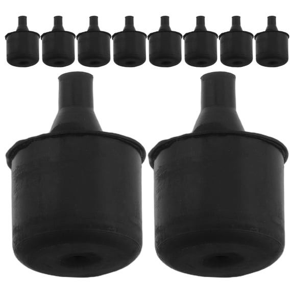 DRAFIDEEP 10-Pack Black Rubber Car Bumper Guards for Vehicle and Parking Safety Accessories