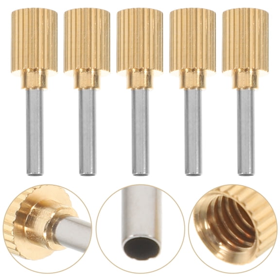 DRAFIDEEP 10Pcs Caulking Nozzle Tips Golden Steel Reusable for Smooth Finish and Time Saving Use