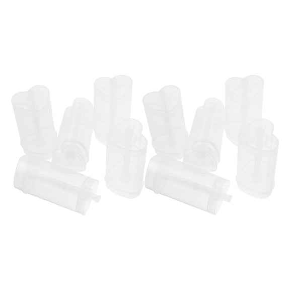 DRAFIDEEP Set of 10 Clear Push-Up Cake Tubes for Home Baking, Heart-Shaped Dessert and Ice Cream Cups