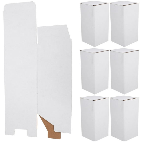 DRAFIDEEP 10Pcs Corrugated Cardboard Box for Shipping Container and Storage 7.9x3.9x3.9in