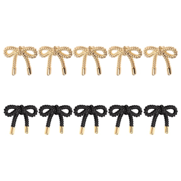 DRAFIDEEP 10Pcs Fashionable Bow Metal Buttons Zinc Alloy for Clothing Sweaters Coats Replacement