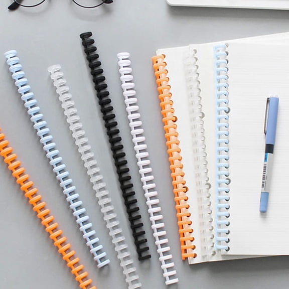 DRAFIDEEP 10Pcs Loose Leaf Ring Black Lightweight Plastic Design for Office Supply Restock