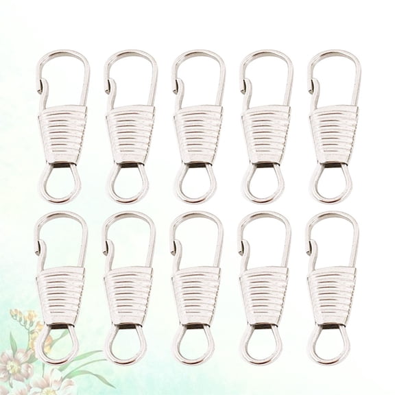DRAFIDEEP 10Pcs Multipurpose Silver Zipper Head for Jackets Luggage Shoes and Storage Bags