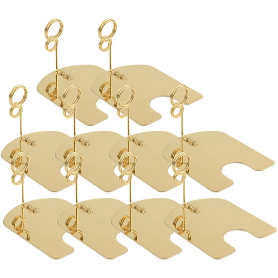 DRAFIDEEP 10Pcs Placecard Holders for Table in 8-Character Shape for Hotel and Restaurant Use