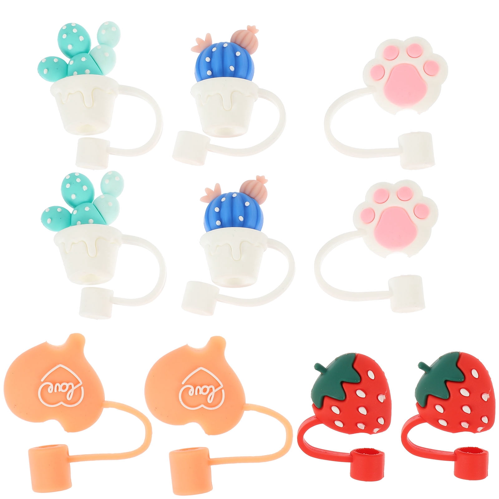DRAFIDEEP Assorted Color Silicone Straw Covers for DIY Dust Protection ...