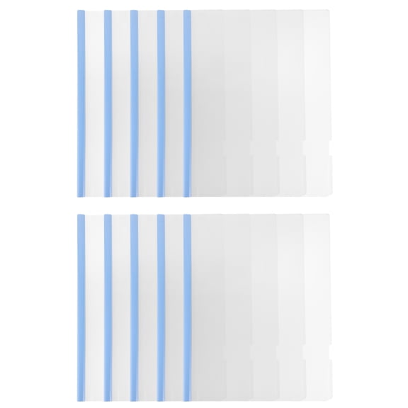 DRAFIDEEP 10Pcs Slide Binder with Blue Pp Material for Document Storage At Home Office