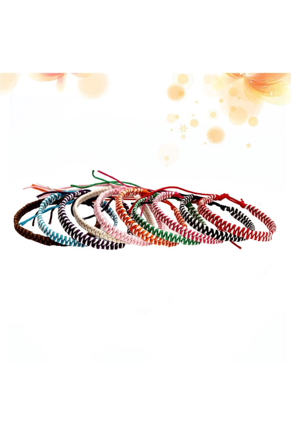 10Pcs Waxed Polyester Cord Bracelets Bohemian Style for Valentine's Day
