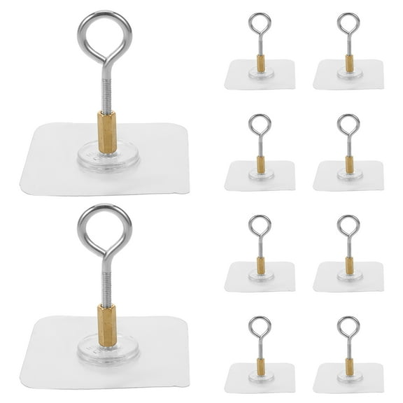 OUNONA Drafideep Stainless Steel Self-Adhesive Ceiling Hooks for Hanging Plants Decorations