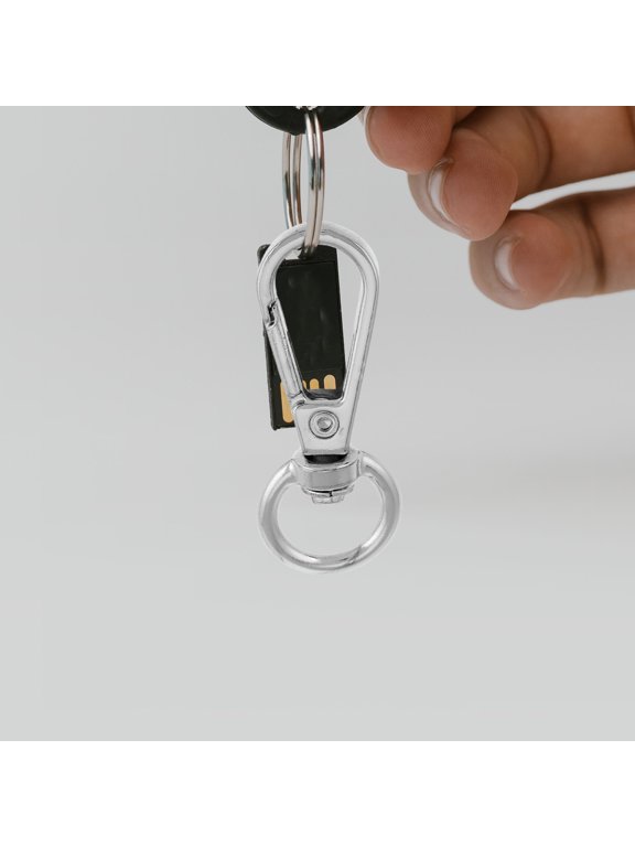 10pcs Detachable Keychain Hooks Mobile Phone Lanyard Silver Metal for General Users