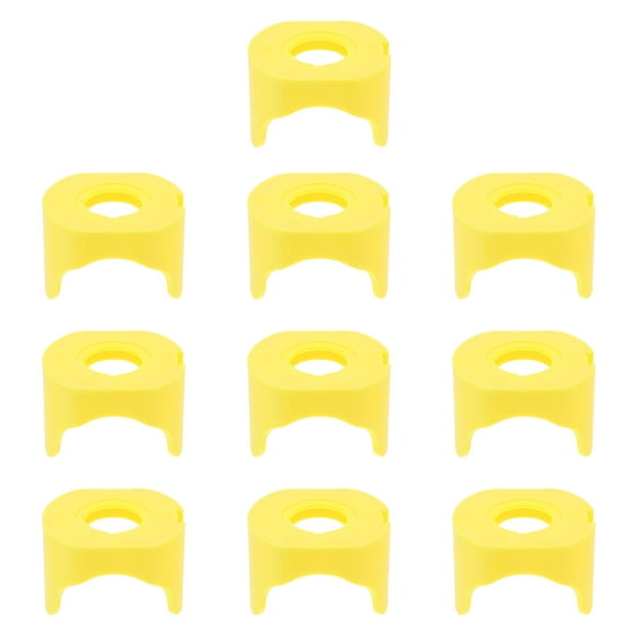 DRAFIDEEP 10pcs Emergency Stop Button Lockout Yellow ABS for Safety Protection Maintenance Workers