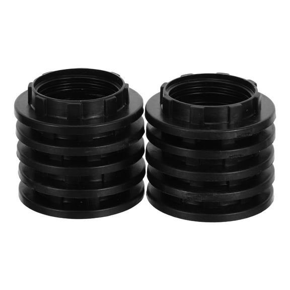 DRAFIDEEP 10pcs Light Socket Threaded Collar Lamp Socket Ring Black Plastic for Secure Bulb Installation in Bedrooms
