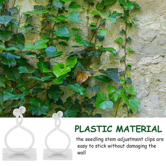 DRAFIDEEP 120Pcs Plastic Trellis Clips White Wall Fixture Clips for Climbing Plants Stem Adjustment