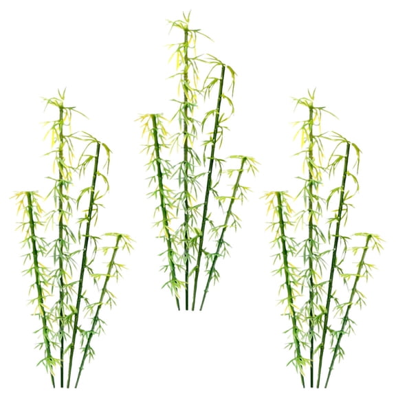 DRAFIDEEP 12Pcs Micro-Landscape Bamboo Trees for Decorators Lifelike Details Green 8In