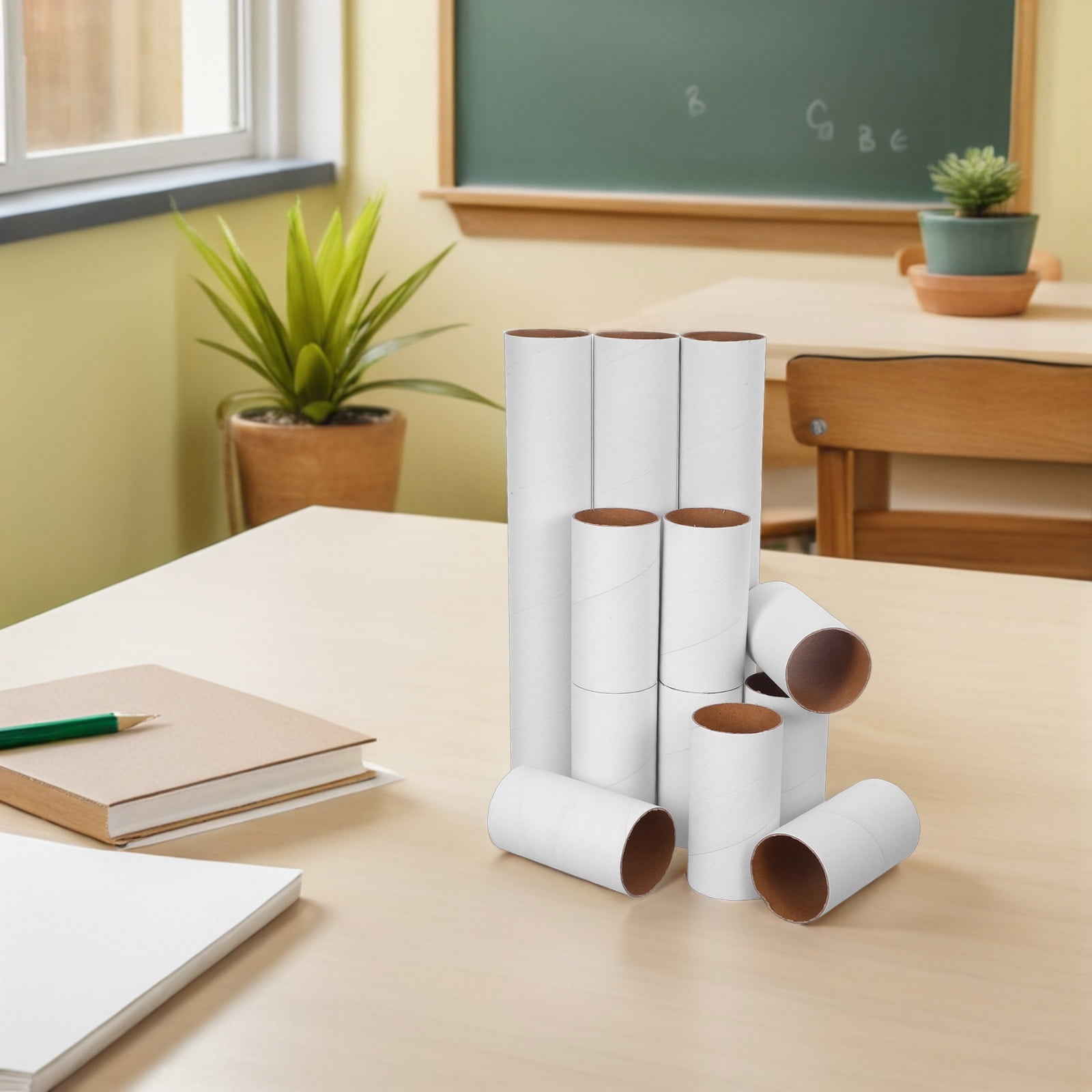 OUNONA White Cardboard Tubes for Crafts, Easy to Decorate, Creative Art ...
