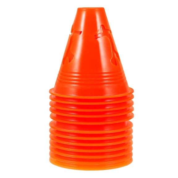DRAFIDEEP 12-Pack Plastic Training Cones with Flat Bottom for Outdoor Sports, Agility Drills, and Stability
