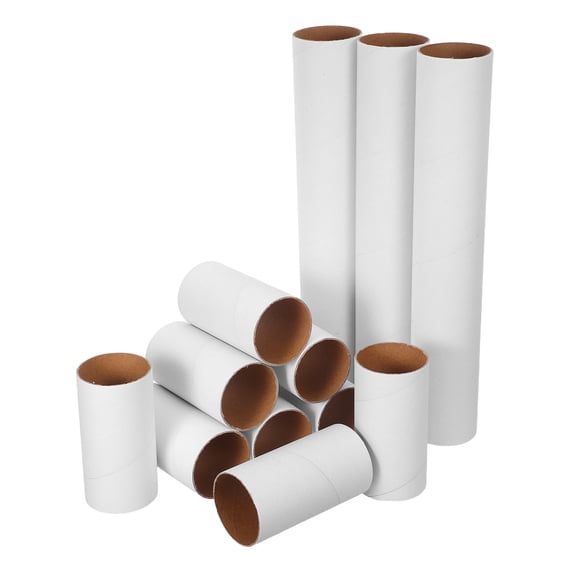OUNONA 12Pcs White Cardboard Craft Tubes for DIY Crafting Versatile Paper Rolls for Painting and Decorating