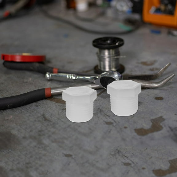 OUNONA 12pcs White PVC Water Heater Drain Plugs, Tight Seal, Compact Size for Home Use and Easy Installation