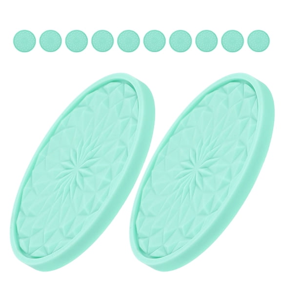 DRAFIDEEP Cup Holder Coasters PVC Round for Home 12Pcs 2.8X2.8X0.2In