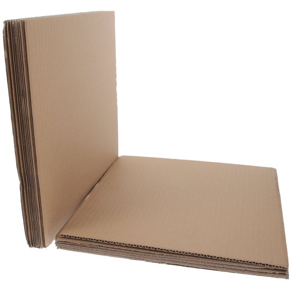 DRAFIDEEP 12Pcs Thick Brown Corrugated Cardboard for Craft Use and Picture Frame Support