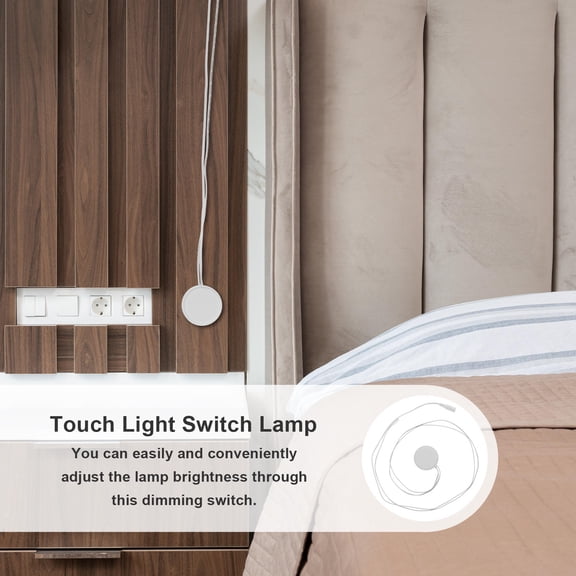 DRAFIDEEP White ABS LED Dimmer , Simple Design, Compact 2x2x0.3in, Single Piece for Easy Lighting Control