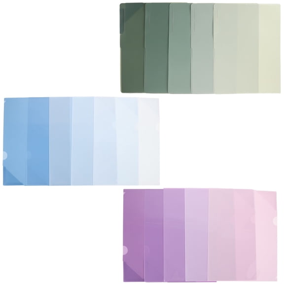 DRAFIDEEP 15Pcs Assorted Plastic Document Folders with Lock Flap for Work and Study Organization