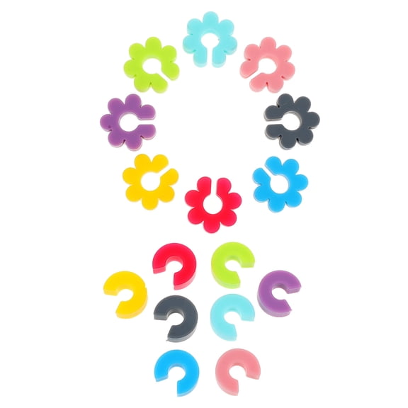 DRAFIDEEP 16Pcs Glass Markers for Drinks Perforation Design for Wedding Receptions