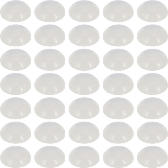 DRAFIDEEP 175 Pieces White Resin Flat Back Half Round Beads for Jewelry Making, Craft Projects, and Decorative Uses