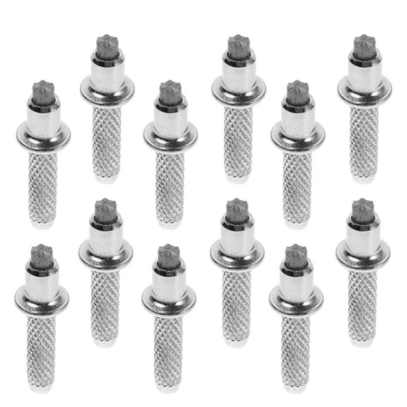 DRAFIDEEP 18Pcs Trekking Pole Tips Replacement Set Plated Silver Lightweight Durable for Mountain Climbing