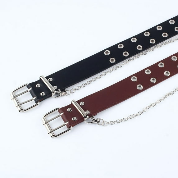 DRAFIDEEP Women's Black Chain Belt Punk Rock Style Synthetic Fashion Accessory for Trendy Outfits